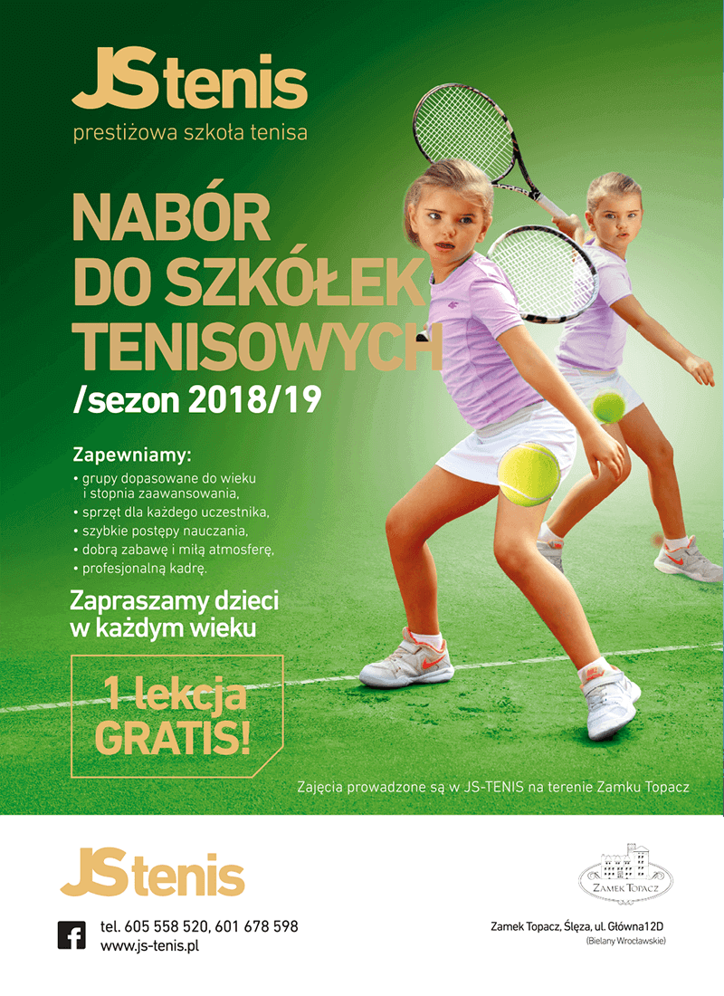 NOWY NABÓR DO SZKÓŁEK TENISOWYCH 2018/2019